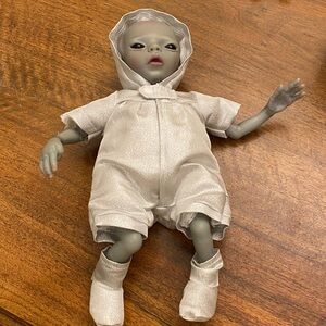Alien Baby Reborn Soft Vinyl Doll Space Alien Kid